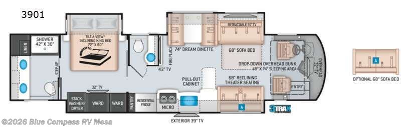 2021 Thor Motor Coach Aria 3901 - Used Class A For Sale by Blue Compass RV Mesa in Mesa, Arizona features Slideout