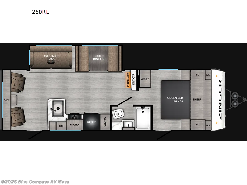 2026 CrossRoads Zinger 260RL - New Travel Trailer For Sale by Blue Compass RV Mesa in Mesa, Arizona features Slideout
