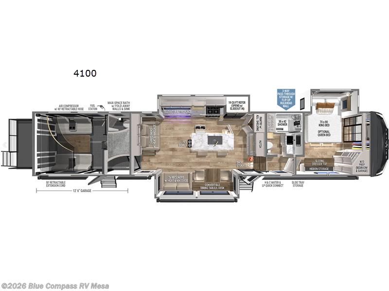 2026 Brinkley RV Model G 4100 - New Toy Hauler For Sale by Blue Compass RV Mesa in Mesa, Arizona features Slideout