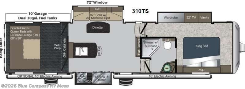 2013 Keystone Raptor VELOCITY - Used Toy Hauler For Sale by Blue Compass RV Mesa in Mesa, Arizona features Slideout