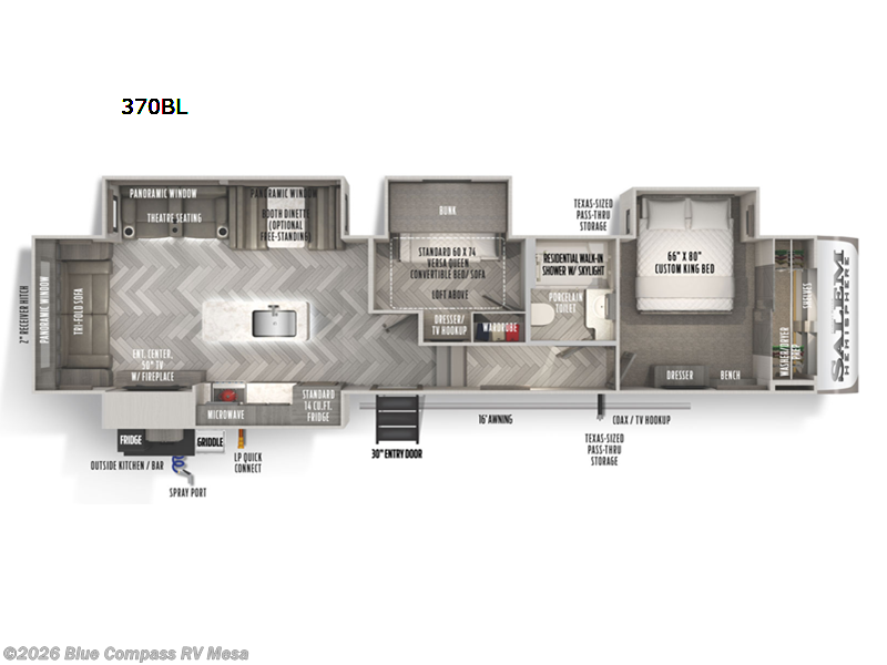2022 Forest River Salem Hemisphere 370BL - Used Fifth Wheel For Sale by Blue Compass RV Mesa in Mesa, Arizona features Slideout