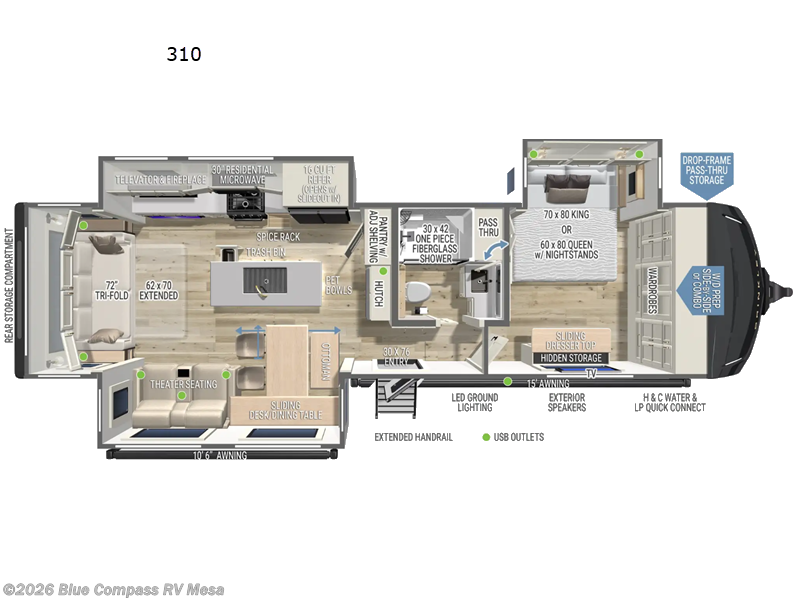 2027 Brinkley RV Model Z AIR 310 - New Travel Trailer For Sale by Blue Compass RV Mesa in Mesa, Arizona features Slideout