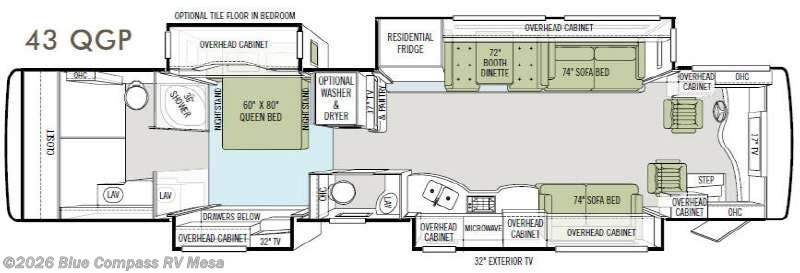2013 Tiffin Allegro Bus 43 QGP - Used Class A For Sale by Blue Compass RV Mesa in Mesa, Arizona features Slideout