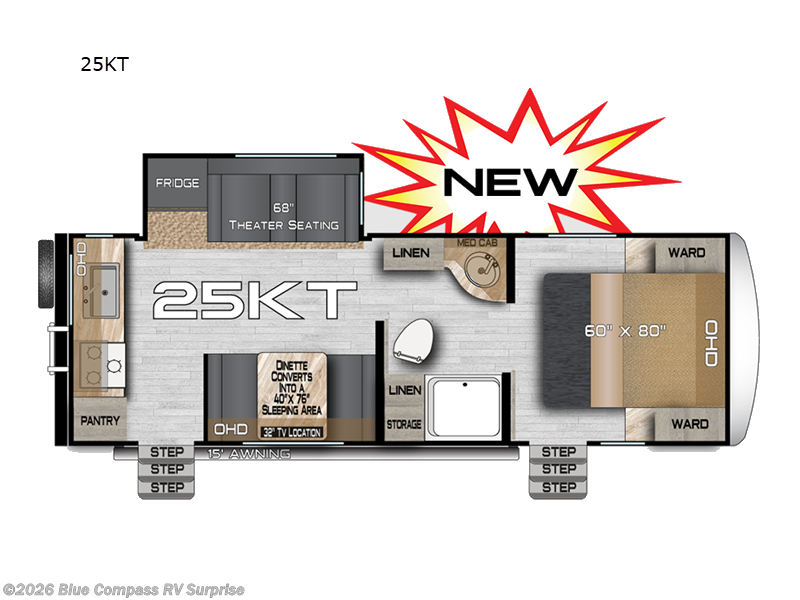 2025 Northwood Nash 25KT - New Travel Trailer For Sale by Blue Compass RV Surprise in Surprise, Arizona features Slideout