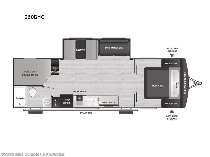 2026 Keystone Passport Classic 260BHC - New Travel Trailer For Sale by Blue Compass RV Surprise in Surprise, Arizona features Slideout