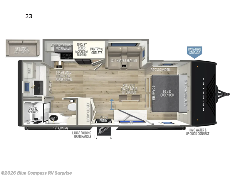2026 Brinkley RV Model Ix 23 - New Travel Trailer For Sale by Blue Compass RV Surprise in Surprise, Arizona features Slideout