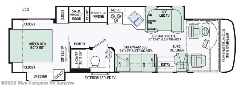 2016 Thor Motor Coach Palazzo 33.2 - Used Class A For Sale by Blue Compass RV Surprise in Surprise, Arizona features Slideout