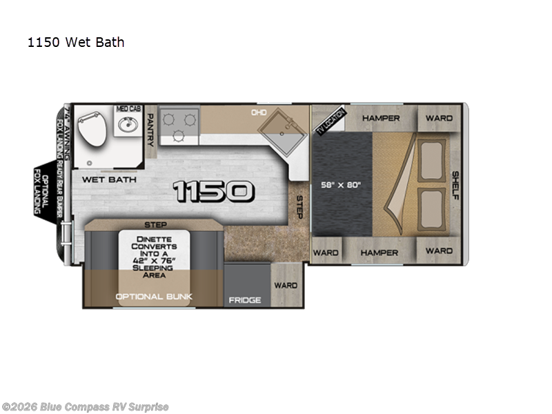 2026 Northwood Arctic Fox Camper 1150 Wet Bath - New Truck Camper For Sale by Blue Compass RV Surprise in Surprise, Arizona features Slideout