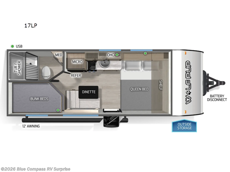 2026 Forest River Cherokee Wolf Pup 17LP - New Travel Trailer For Sale by Blue Compass RV Surprise in Surprise, Arizona