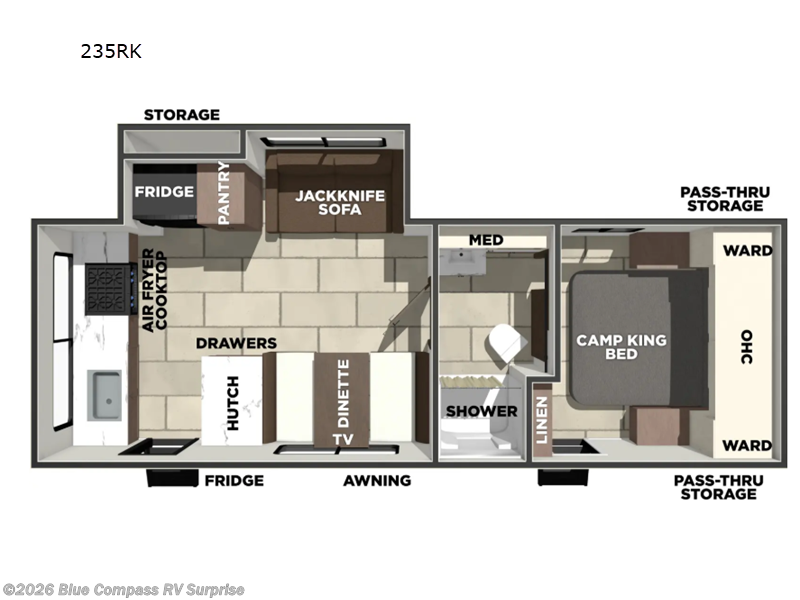 2026 Prime Time Tracer 235RK - New Travel Trailer For Sale by Blue Compass RV Surprise in Surprise, Arizona features Slideout