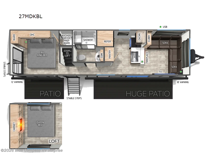 2026 Forest River Cherokee Timberwolf Black Label 27MDKBL - New Destination Trailer For Sale by Blue Compass RV Surprise in Surprise, Arizona