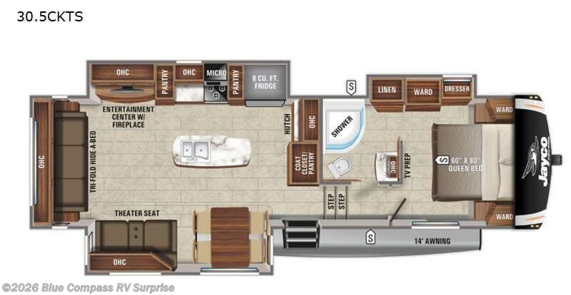 2021 Jayco Eagle HT 30.5 - Used Fifth Wheel For Sale by Blue Compass RV Surprise in Surprise, Arizona features Slideout