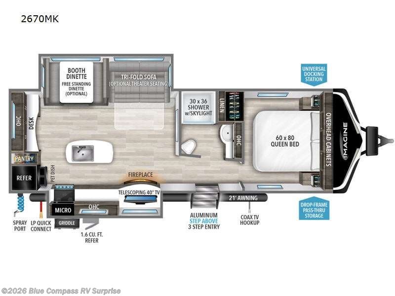 2023 Grand Design Imagine 2670MK - Used Travel Trailer For Sale by Blue Compass RV Surprise in Surprise, Arizona features Slideout