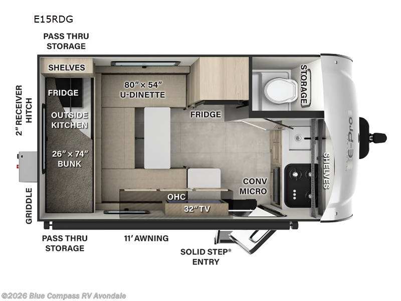 2026 Forest River Flagstaff E-Pro E15RDG - New Travel Trailer For Sale by Blue Compass RV Avondale in Avondale, Arizona