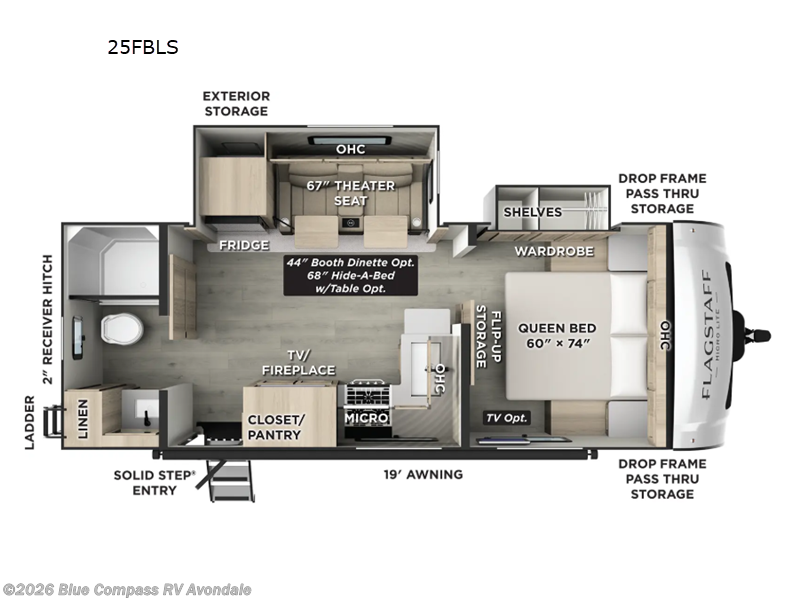 2026 Forest River Flagstaff Micro Lite 25FBLS - New Travel Trailer For Sale by Blue Compass RV Avondale in Avondale, Arizona features Slideout