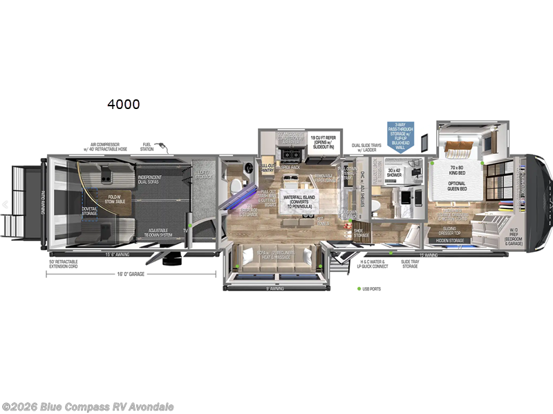2026 Brinkley RV Model G 4000 - New Toy Hauler For Sale by Blue Compass RV Avondale in Avondale, Arizona features Slideout