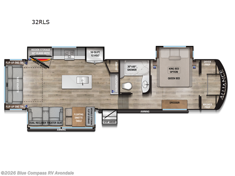 2026 Alliance RV Avenue 32RLS - New Fifth Wheel For Sale by Blue Compass RV Avondale in Avondale, Arizona features Slideout