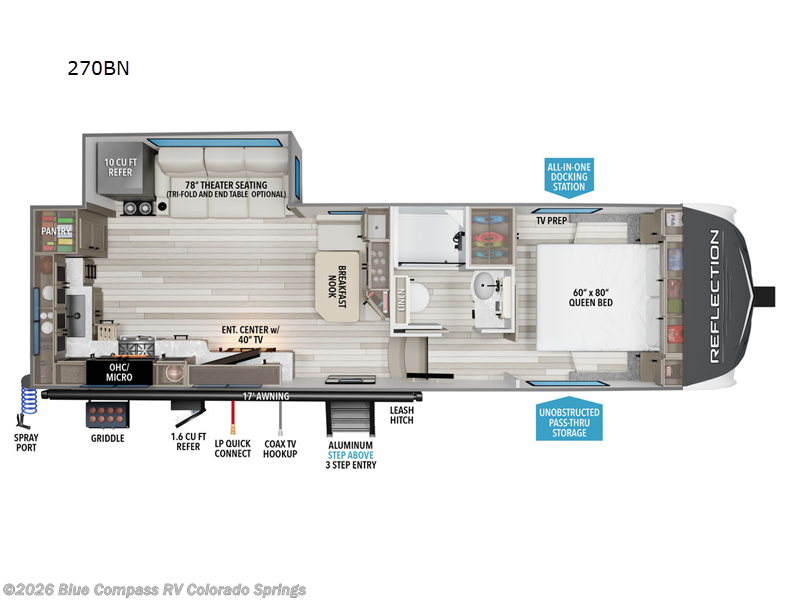 2026 Grand Design Reflection 150 Series 270BN - New Fifth Wheel For Sale by Blue Compass RV Colorado Springs in Colorado Springs, Colorado features Slideout