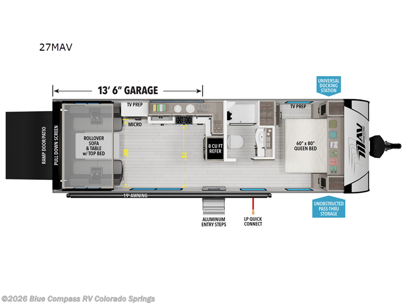 2026 Grand Design Momentum MAV 27MAV - New Toy Hauler For Sale by Blue Compass RV Colorado Springs in Colorado Springs, Colorado