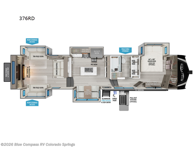 2025 Grand Design Solitude 376RD - New Fifth Wheel For Sale by Blue Compass RV Colorado Springs in Colorado Springs, Colorado features Slideout