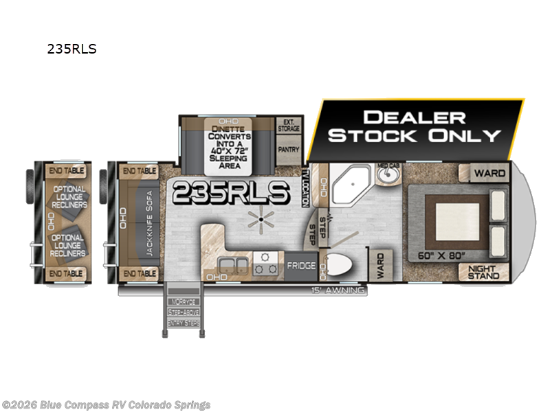 2023 Northwood Fox Mountain 235RLS - Used Fifth Wheel For Sale by Blue Compass RV Colorado Springs in Colorado Springs, Colorado features Slideout