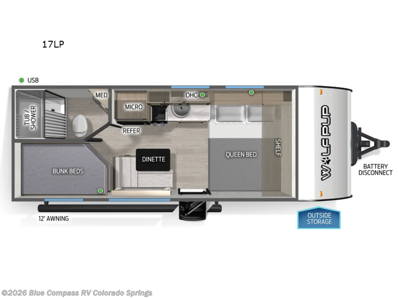 2026 Forest River Cherokee Wolf Pup 17LP - New Travel Trailer For Sale by Blue Compass RV Colorado Springs in Colorado Springs, Colorado