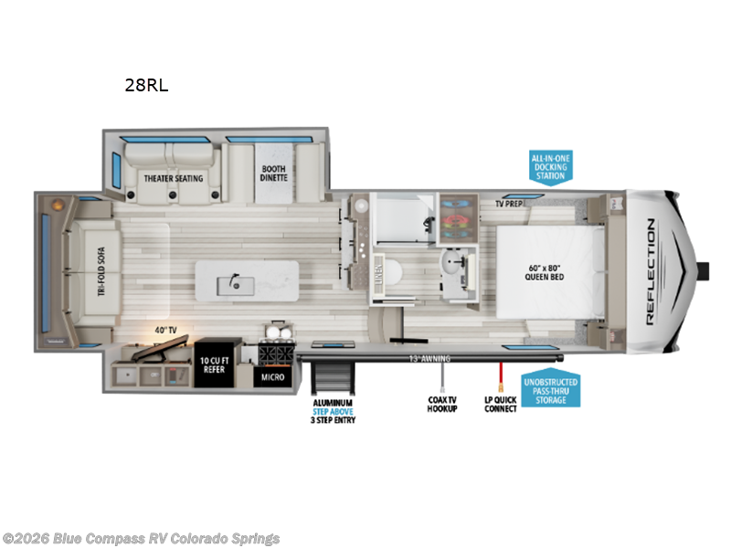 2026 Grand Design Reflection 100 Series 28RL - New Fifth Wheel For Sale by Blue Compass RV Colorado Springs in Colorado Springs, Colorado features Slideout