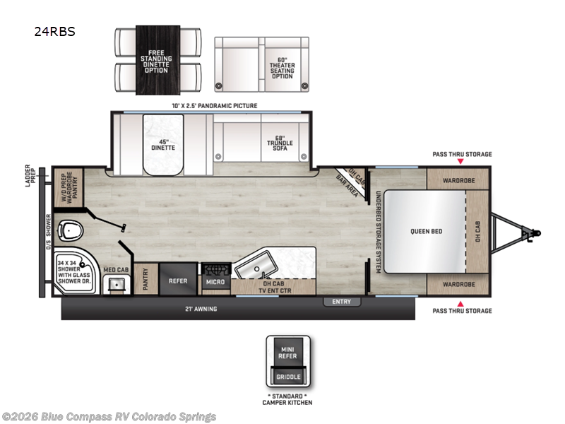 2026 Forest River Aurora 24RBS - New Travel Trailer For Sale by Blue Compass RV Colorado Springs in Colorado Springs, Colorado features Slideout