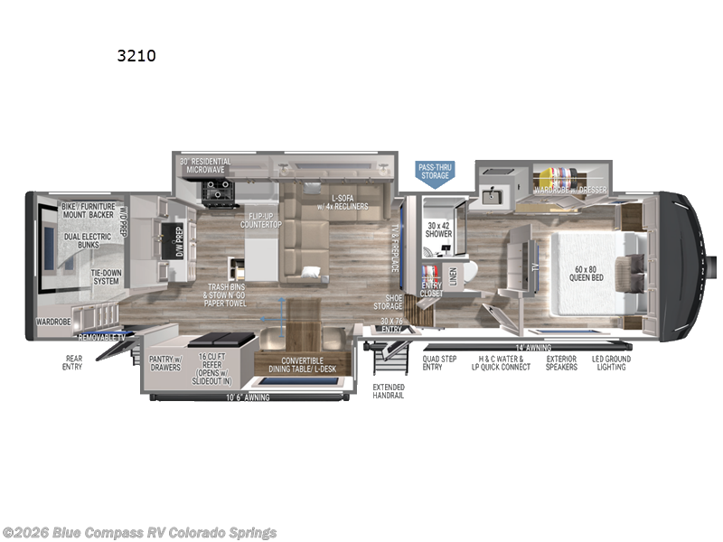 2026 Brinkley RV Model Z 3210 - New Fifth Wheel For Sale by Blue Compass RV Colorado Springs in Colorado Springs, Colorado features Slideout