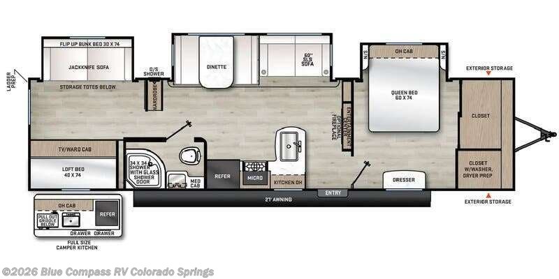 2026 Forest River Aurora 34BHTS - New Travel Trailer For Sale by Blue Compass RV Colorado Springs in Colorado Springs, Colorado
