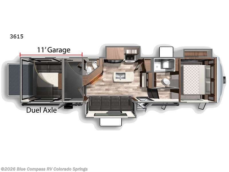 2021 Dutchmen Voltage 3615 - Used Toy Hauler For Sale by Blue Compass RV Colorado Springs in Colorado Springs, Colorado features Slideout