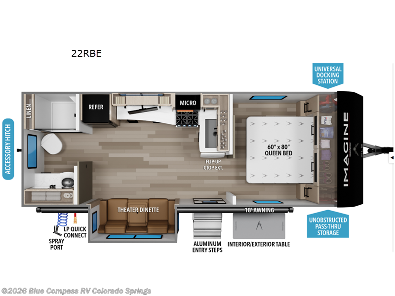2027 Grand Design Imagine XLS 22RBE - New Travel Trailer For Sale by Blue Compass RV Colorado Springs in Colorado Springs, Colorado features Slideout