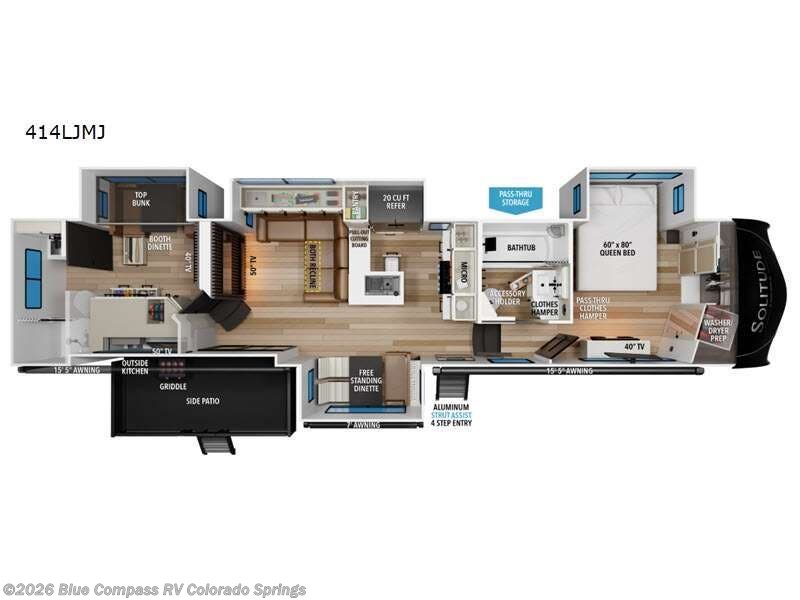 2027 Grand Design Solitude 414LJMJ - New Fifth Wheel For Sale by Blue Compass RV Colorado Springs in Colorado Springs, Colorado features Slideout