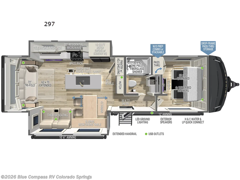 2027 Brinkley RV Model Z AIR 297 - New Travel Trailer For Sale by Blue Compass RV Colorado Springs in Colorado Springs, Colorado features Slideout
