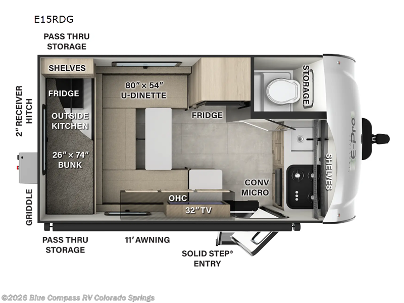 2025 Forest River Flagstaff E-Pro E15RDG - Used Travel Trailer For Sale by Blue Compass RV Colorado Springs in Colorado Springs, Colorado