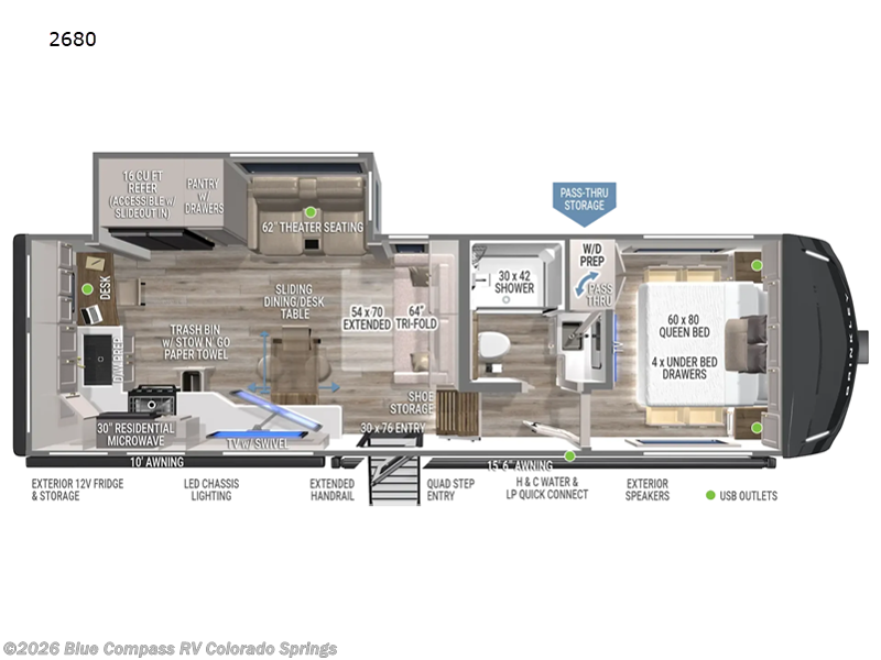 2027 Brinkley RV Model Z 2680 - New Fifth Wheel For Sale by Blue Compass RV Colorado Springs in Colorado Springs, Colorado features Slideout