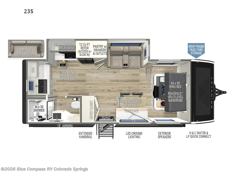2027 Brinkley RV Model I 235 - New Travel Trailer For Sale by Blue Compass RV Colorado Springs in Colorado Springs, Colorado features Slideout