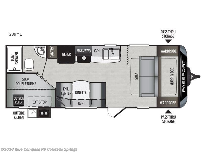 2019 Keystone Passport 239ML Express - Used Travel Trailer For Sale by Blue Compass RV Colorado Springs in Colorado Springs, Colorado