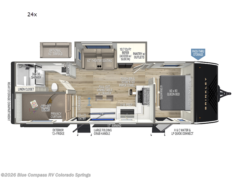 2027 Brinkley RV Model Ix 24x - New Travel Trailer For Sale by Blue Compass RV Colorado Springs in Colorado Springs, Colorado features Slideout