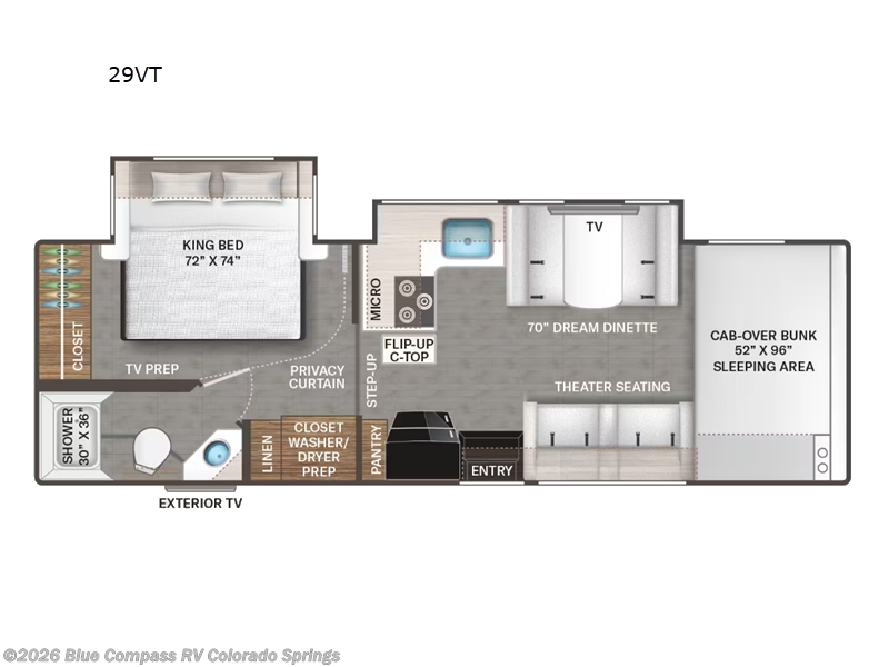 2027 Thor Motor Coach Geneva 29VT - New Class C For Sale by Blue Compass RV Colorado Springs in Colorado Springs, Colorado features Slideout