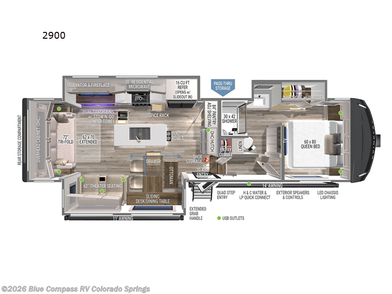 2027 Brinkley RV Model Z 2900 - New Fifth Wheel For Sale by Blue Compass RV Colorado Springs in Colorado Springs, Colorado features Slideout