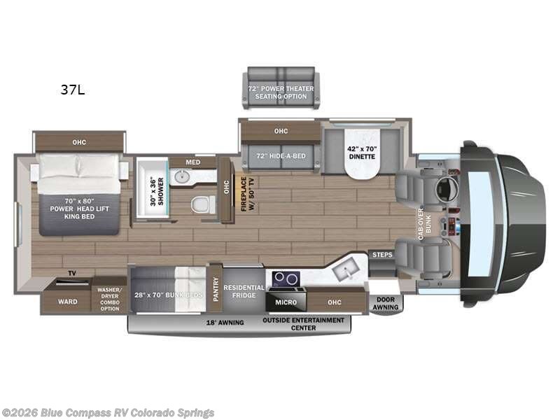 2026 Entegra Coach Accolade 37L - New Super C For Sale by Blue Compass RV Colorado Springs in Colorado Springs, Colorado features Slideout
