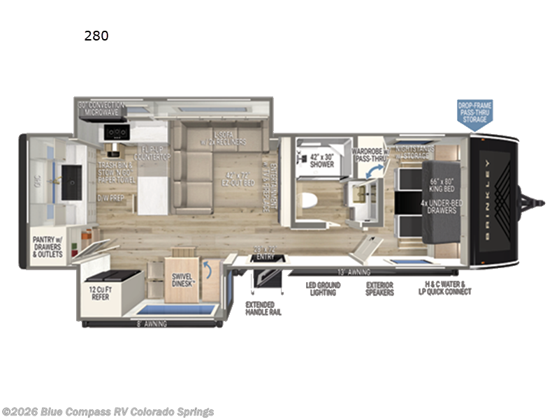 2027 Brinkley RV Model I 280 - New Travel Trailer For Sale by Blue Compass RV Colorado Springs in Colorado Springs, Colorado features Slideout