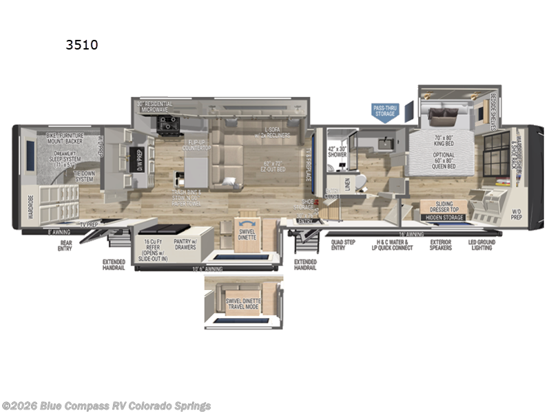 2027 Brinkley RV Model Z 3510 - New Fifth Wheel For Sale by Blue Compass RV Colorado Springs in Colorado Springs, Colorado features Slideout