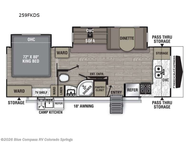 2021 Coachmen Freedom Express Ultra Lite 259FKDS - Used Travel Trailer For Sale by Blue Compass RV Colorado Springs in Colorado Springs, Colorado features Slideout