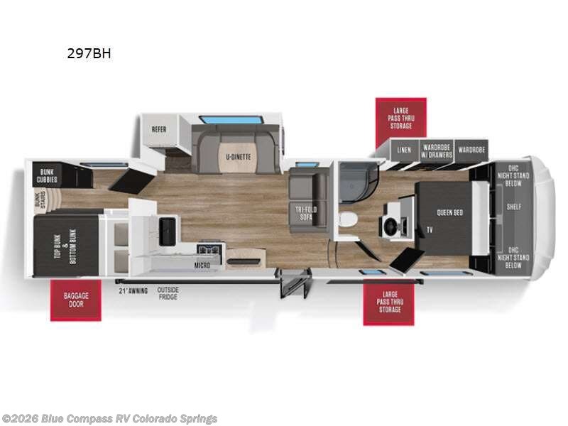 2021 Forest River Wildcat 297BH - Used Fifth Wheel For Sale by Blue Compass RV Colorado Springs in Colorado Springs, Colorado features Slideout