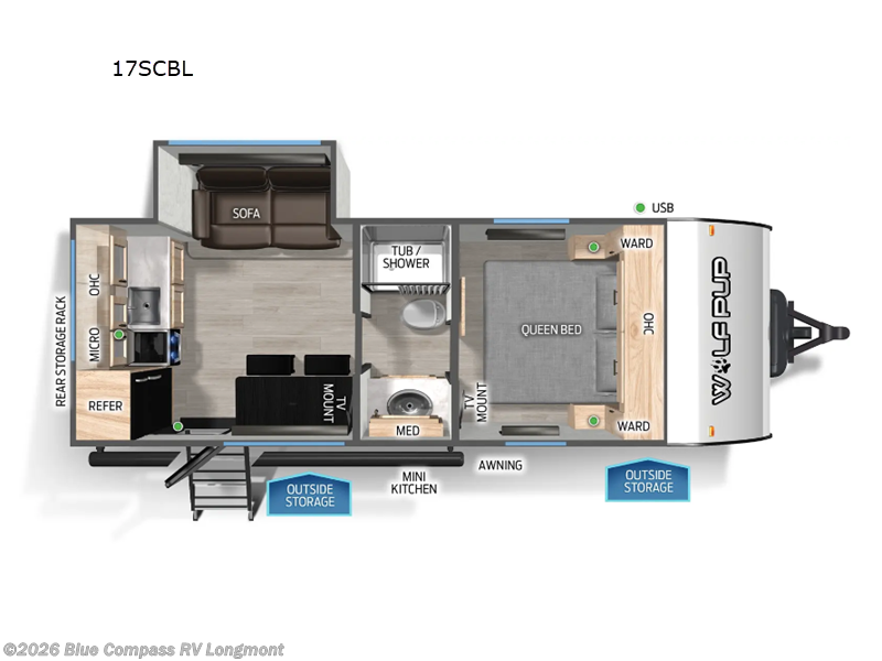 2026 Forest River Cherokee Wolf Pup Black Label 17SCBL - New Travel Trailer For Sale by Blue Compass RV Longmont in Longmont, Colorado features Slideout
