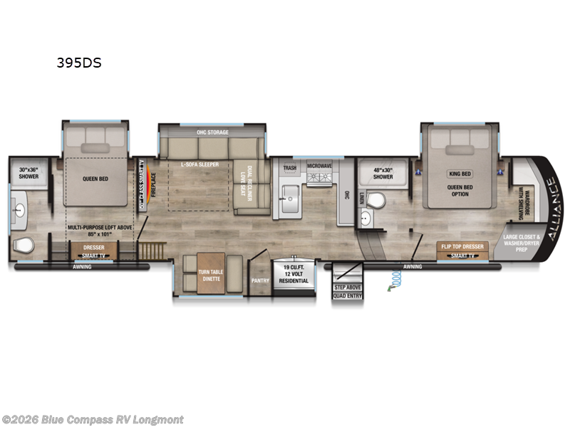 2026 Alliance RV Paradigm 395DS - New Fifth Wheel For Sale by Blue Compass RV Longmont in Longmont, Colorado features Slideout