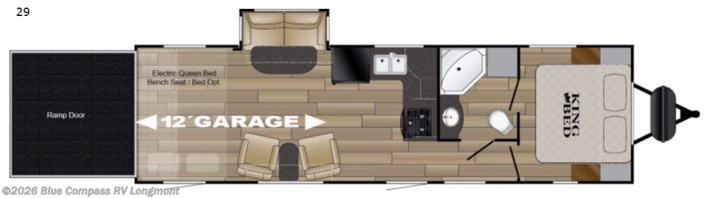 2018 Heartland Torque XLT TQ T29 - Used Toy Hauler For Sale by Blue Compass RV Longmont in Longmont, Colorado features Slideout