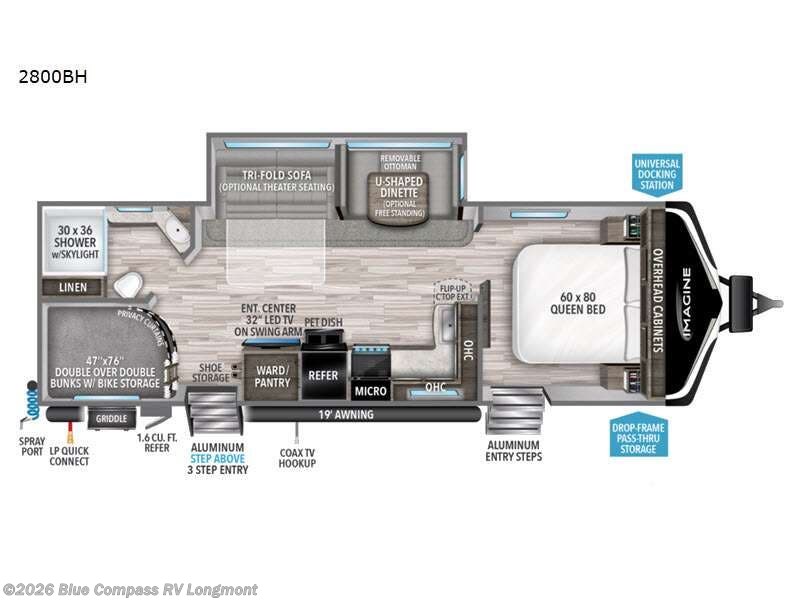2022 Grand Design Imagine 2800BH - Used Travel Trailer For Sale by Blue Compass RV Longmont in Longmont, Colorado features Slideout